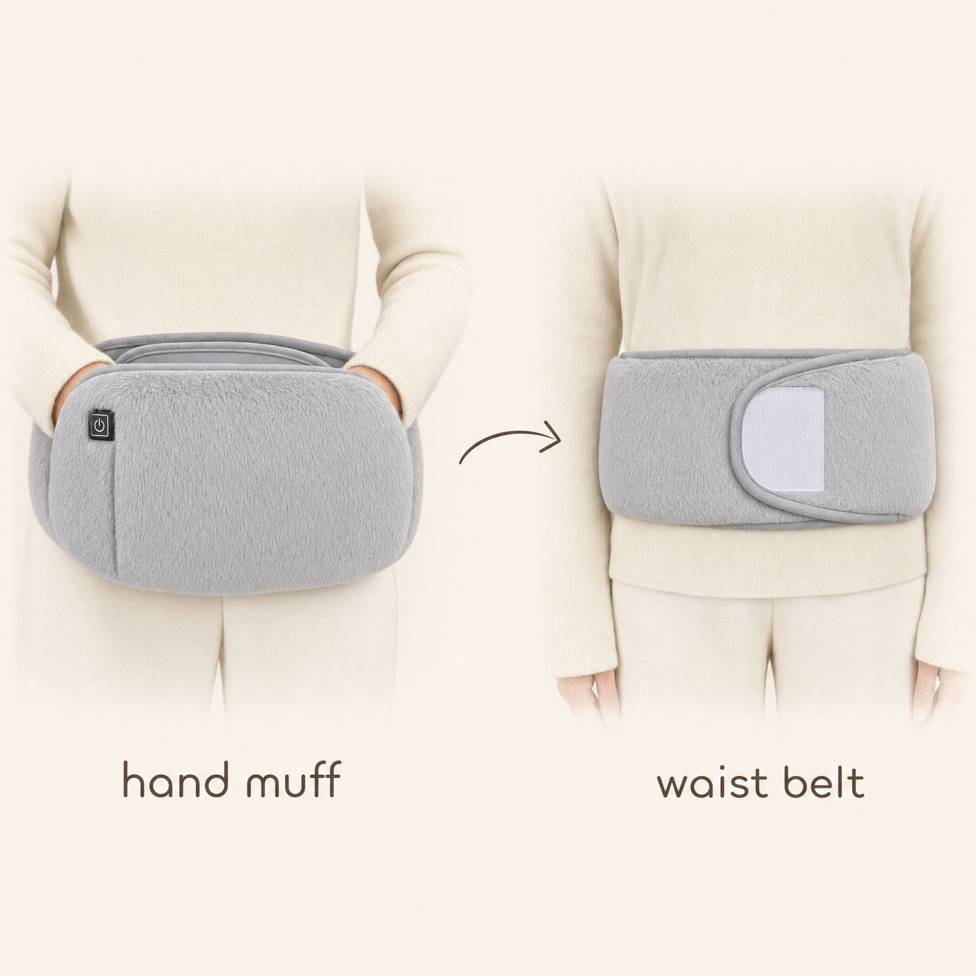 Both wear modes shown side by side