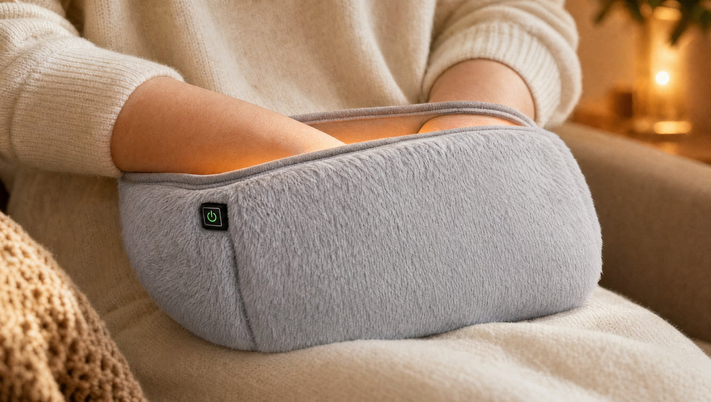 Ten seconds: hands in, warmth on.
