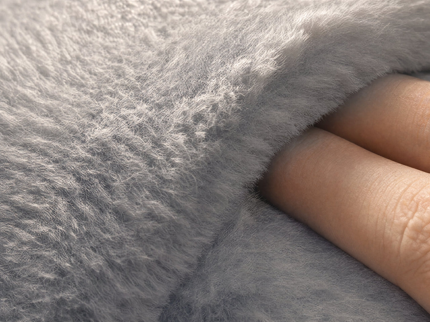Macro of the crystal velvet fur pile