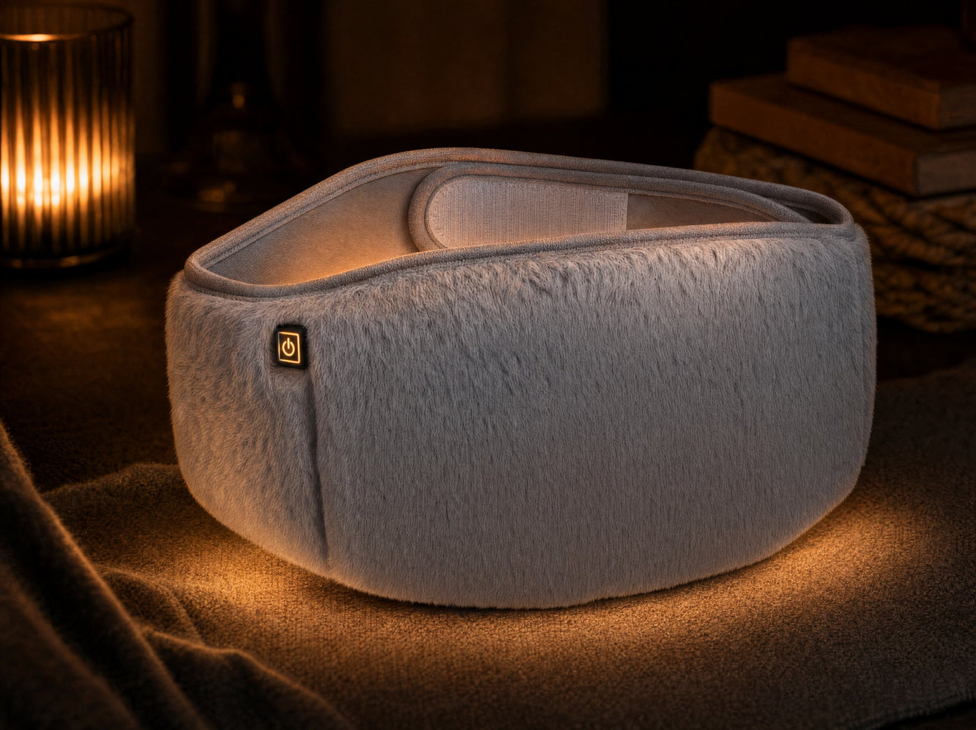 Warmth glow spreading through the plush