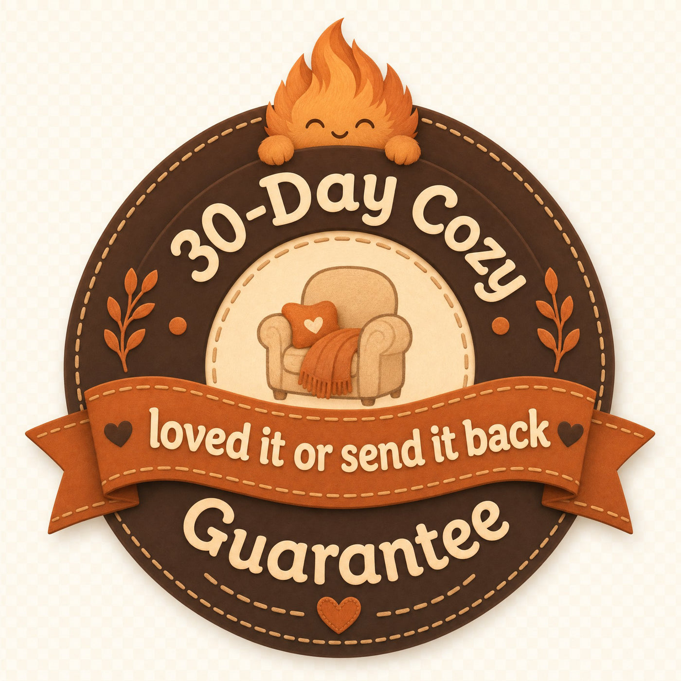 The 30-Day Cozy Guarantee seal